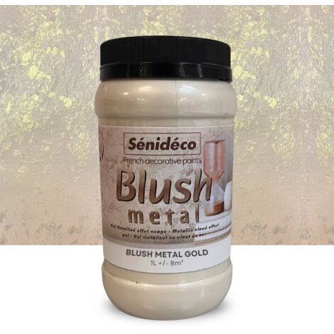 Peinture métallisée effet nuage – BLUSH METAL Kit Sous-couche Beige + Gel Gold pour
12m²