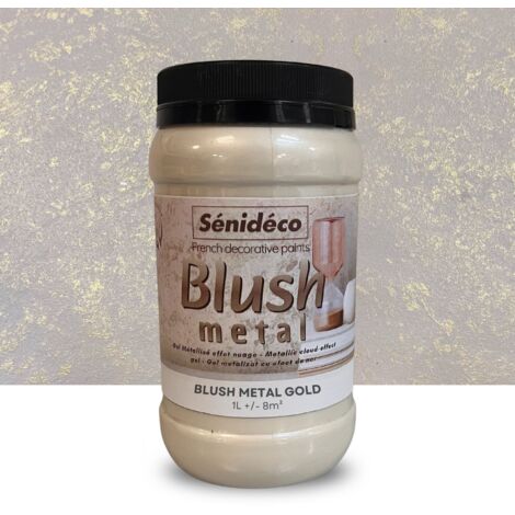 Peinture métallisée effet nuage – BLUSH METAL Kit Sous-couche Blanche + Gel Gold pour 12m²