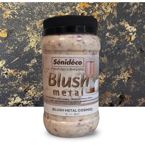 Peinture métallisée effet nuage – BLUSH METAL Kit Sous-couche Dark + Gel Cosmic pour 12m²