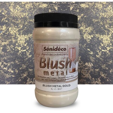Peinture métallisée effet nuage – BLUSH METAL Kit Sous-couche Dark + Gel Gold pour 12m²