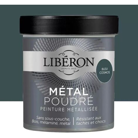 Peinture métallisée Libéron Métal Poudré Bleu cosmos 0,5 L