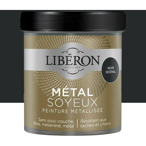 Peinture métallisée Libéron Métal Soyeux Noir sidéral 0,5 L