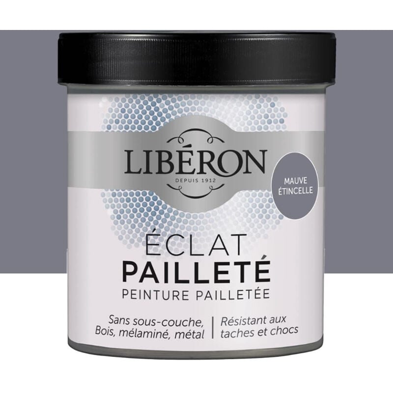 Liberon - Peinture meuble Eclat Pailleté Mauve étincelle 0,5 l