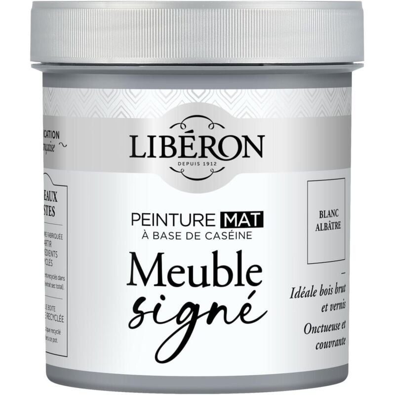 Peinture meuble à base de caséine Liberon Blanc albâtre mat 500 ml