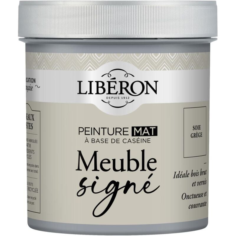 Liberon - Peinture meuble à base de caséine Soie grège mat 500 ml