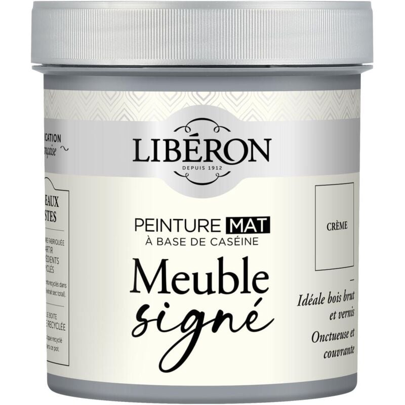 Liberon - Peinture meuble à base de caséine Crème mat 500 ml