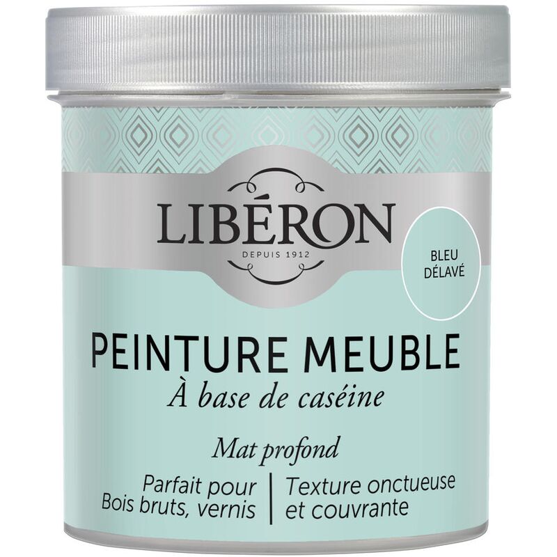 Peinture meuble à base de caséine Liberon Bleu Délavé mat 500 ml