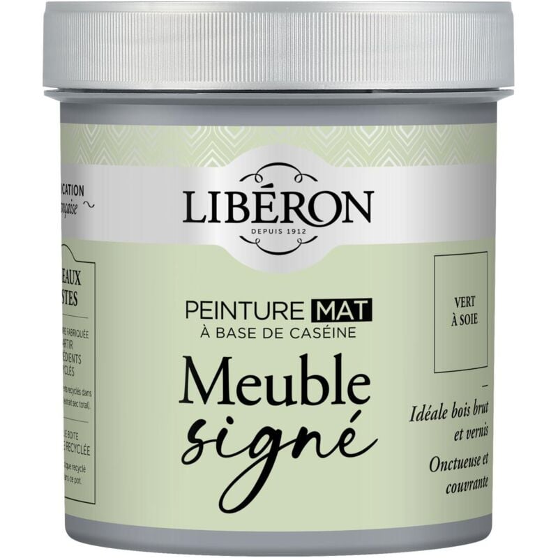 Peinture meuble à base de caséine Liberon Vert à soie mat 500 ml