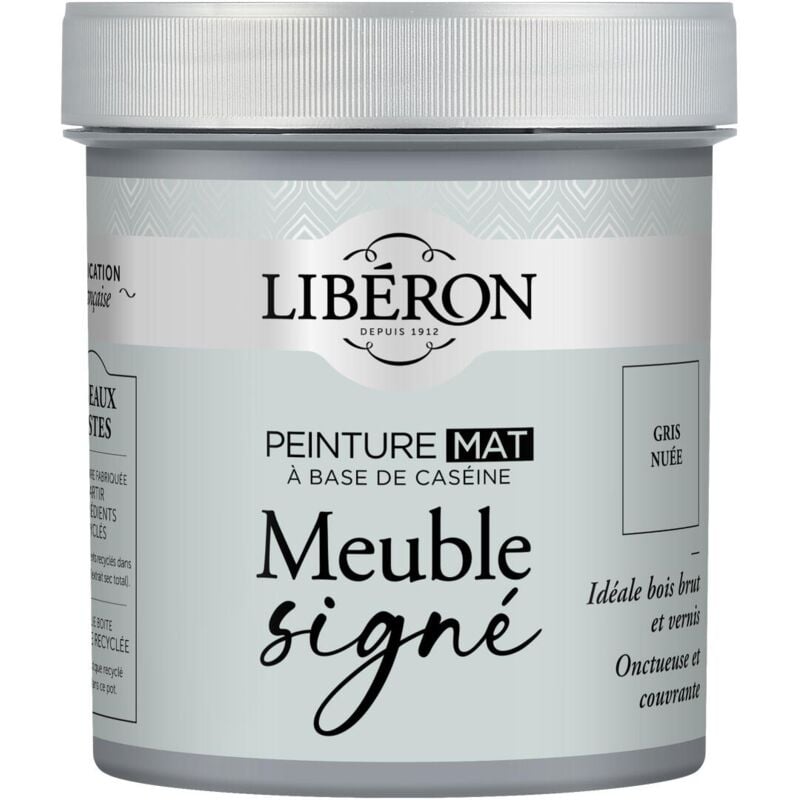Peinture meuble à base de caséine LIBERON Gris nuée mat 500 ML