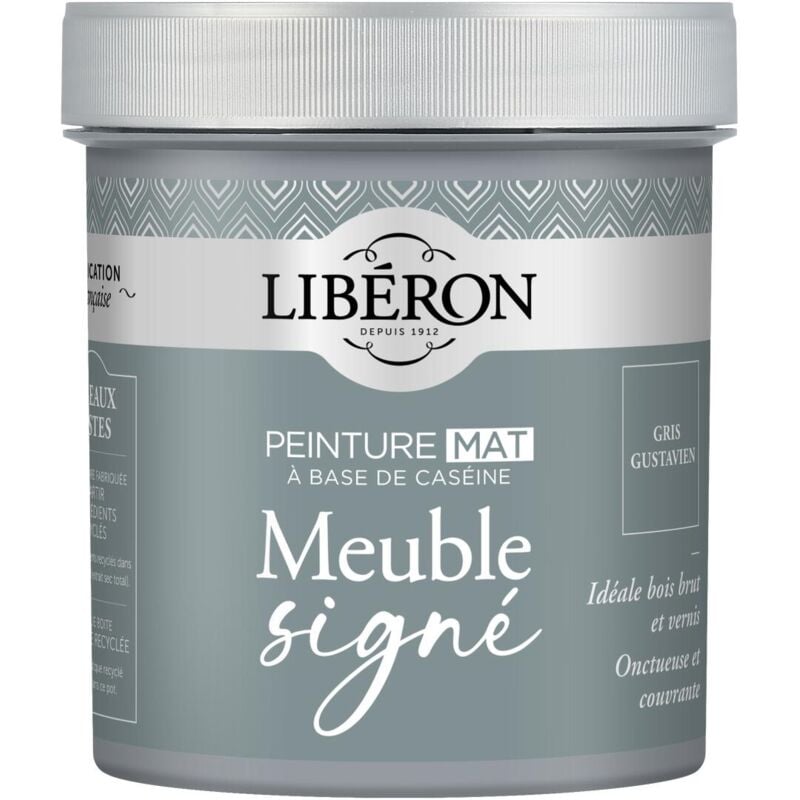 Peinture meuble à base de caséine Liberon Gris gustavien mat 500 ml
