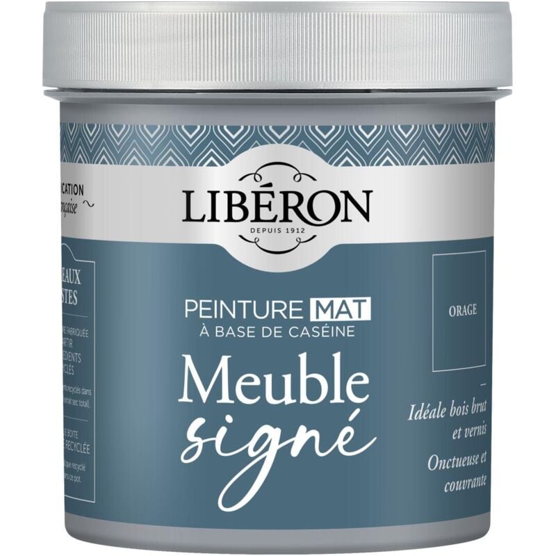 Liberon - Peinture meuble à base de caséine Orage mat 500 ml