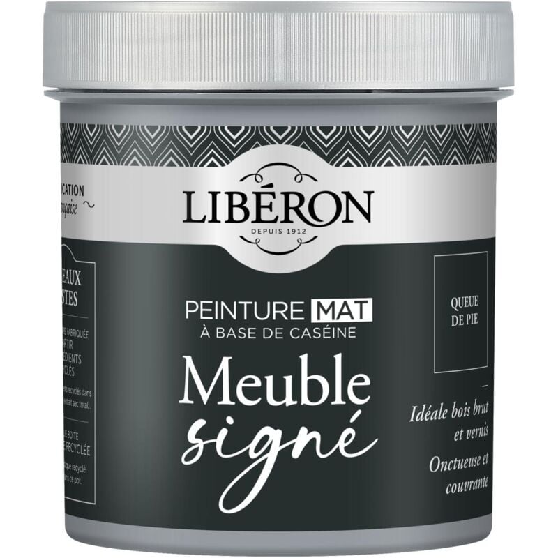 Peinture meuble à base de caséine Liberon Queue de pie mat 500 ml