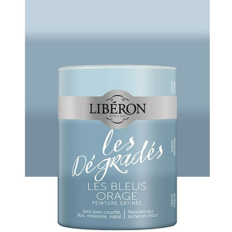 Peinture meuble LIBÉRON 'Les Dégradés' Les Bleus Orage 0,6 L