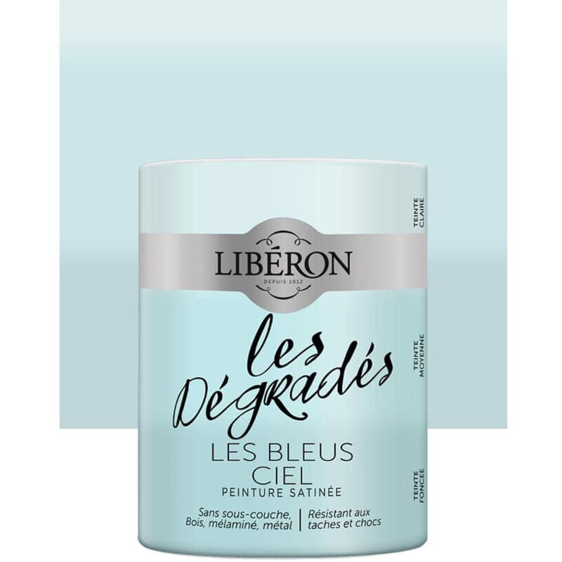 Peinture meuble LIBÉRON 'Les Dégradés' Les Bleus Ciel 0,6 L