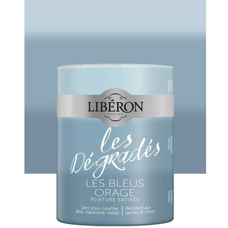Liberon - Peinture meuble libéron 'Les Dégradés' Les Bleus Orage 0,6 l
