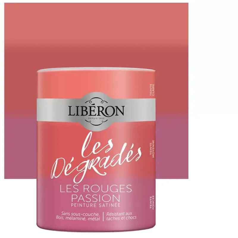 Liberon - Peinture meuble libéron 'Les Dégradés' Les Rouges Passion 0,6 l
