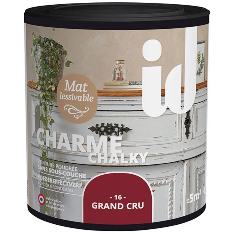 Peinture meubles et boiseries charme 500ML grand cru Id Paris
