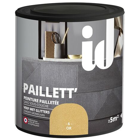 Peinture meubles et boiseries PAILLETT 500ML CARBONE - ID Paris
