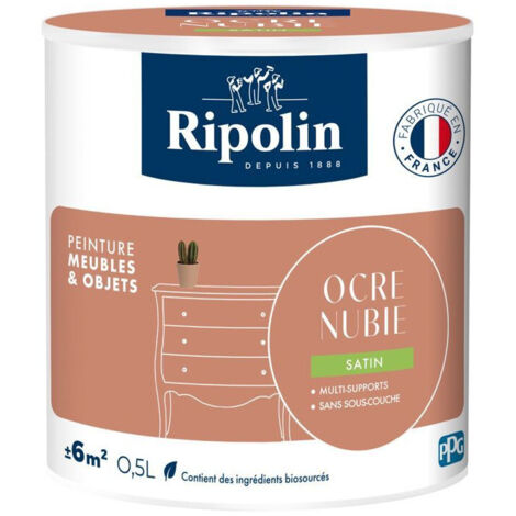Peinture Meubles et Objets RIPOLIN 0,5 L Ocre Nubie Satiné
