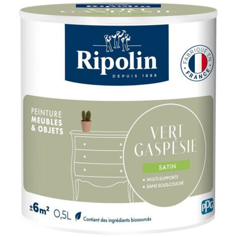 Peinture meubles RIPOLIN Meubles & Objets 0,5 L Vert Gaspésie Satiné