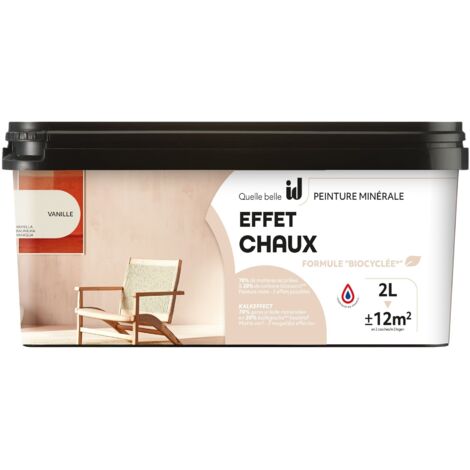 PEINTURE MINÉRALE EFFET CHAUX VANILLE 2L - ID PARIS