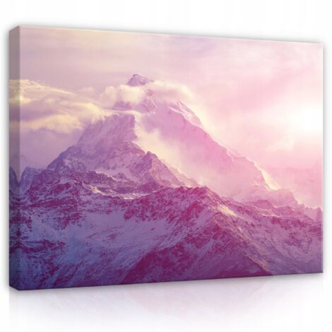 Peinture montagnes paysage sur toile Murale grand 60x40
