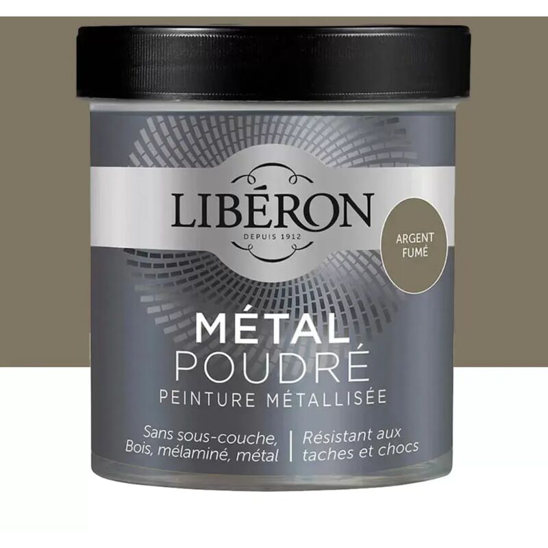 Liberon - Peinture métallisée Libéron Métal Poudré Argent fumé 0,5 l