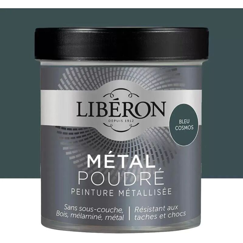 Liberon - Peinture métallisée Libéron Métal Poudré Bleu cosmos 0,5 l