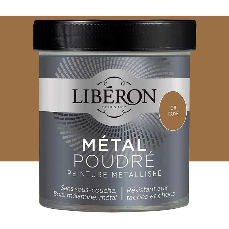 Liberon - Peinture métallisée Libéron Métal Poudré Or rose 0,5 l