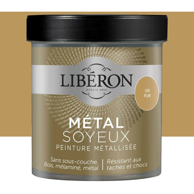 Liberon - Peinture métallisée Libéron Métal Soyeux Or pur 0,5 l
