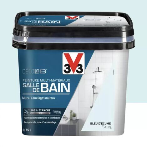 Peinture Multi-Matériaux Salle de bain V33 Deco Lab Bleu d'écume 0,75 L
