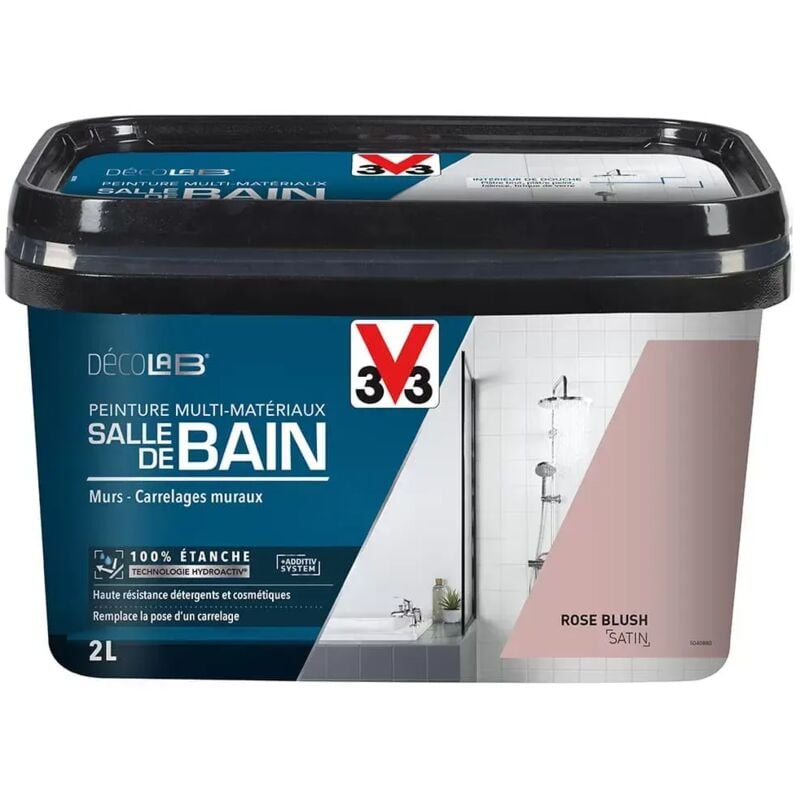 Peinture Multi-Matériaux Salle de bain V33 Deco Lab Rose blush 2 l