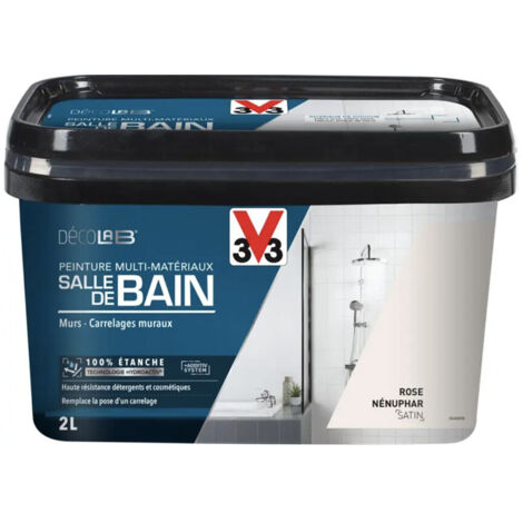 Peinture Multi-Matériaux Salle de bain V33 Deco Lab Rose nenuphar 2 L