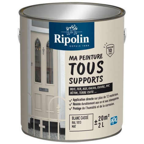 Peinture multi-support Ripolin RAL 1013 Blanc cassé Mat 2 L