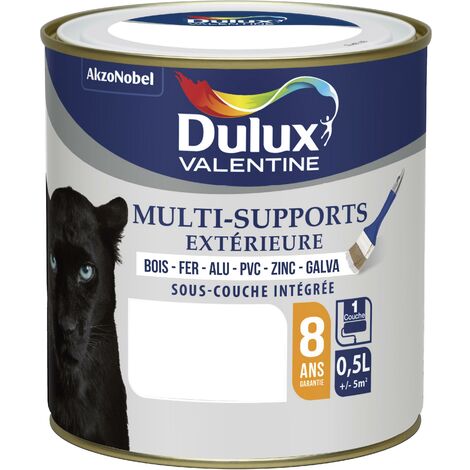 Peinture Multi-Supports Extérieure Satin Blanc (RAL 9003) 0,5 L - Dulux Valentine