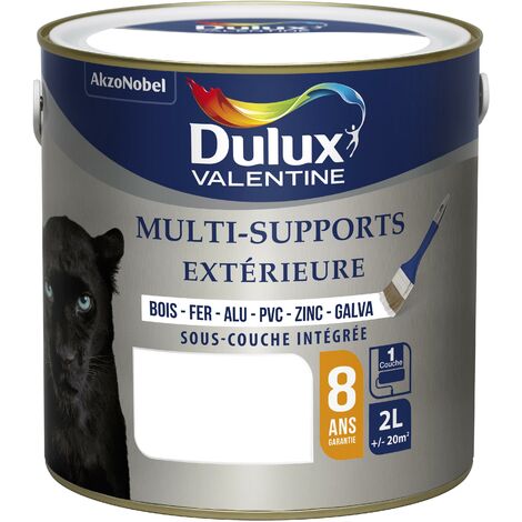 Peinture Multi-Supports Extérieure Satin Blanc (RAL 9003) 2 L - Dulux Valentine
