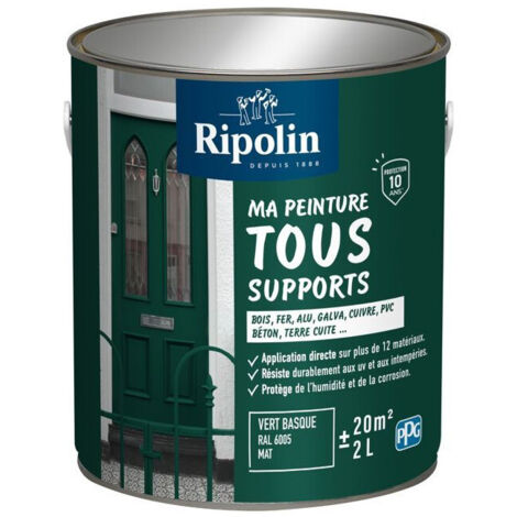 Peinture multi-supports Ripolin Vert basque RAL 6005 2L Mat