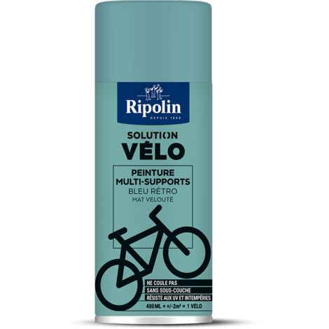 Peinture Multi-supports Solution velo - Mat Veloute - 400ML - Bleu Retro - Ripolin