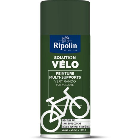Peinture Multi-supports Solution velo - Mat Veloute - 400ML - Vert Rando - Ripolin