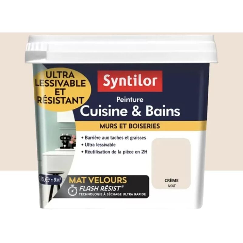 Peinture Cuisine & Bains Syntilor Crème 0,75 l