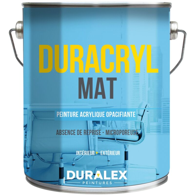 Peinture copolymère acrylique Mat Duracryl blanc 15L Duralex 111200160