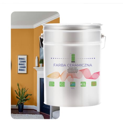 Peinture murale céramique lavable or clair terre cuite 10L résistante aux taches