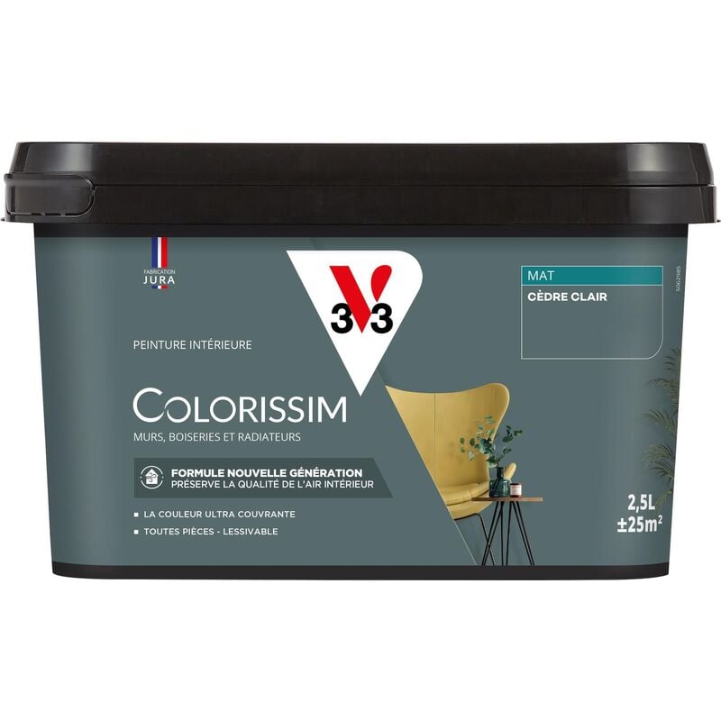 V33 - Peinture murale intérieure Colorissim® Cèdre clair Mat 2,5L