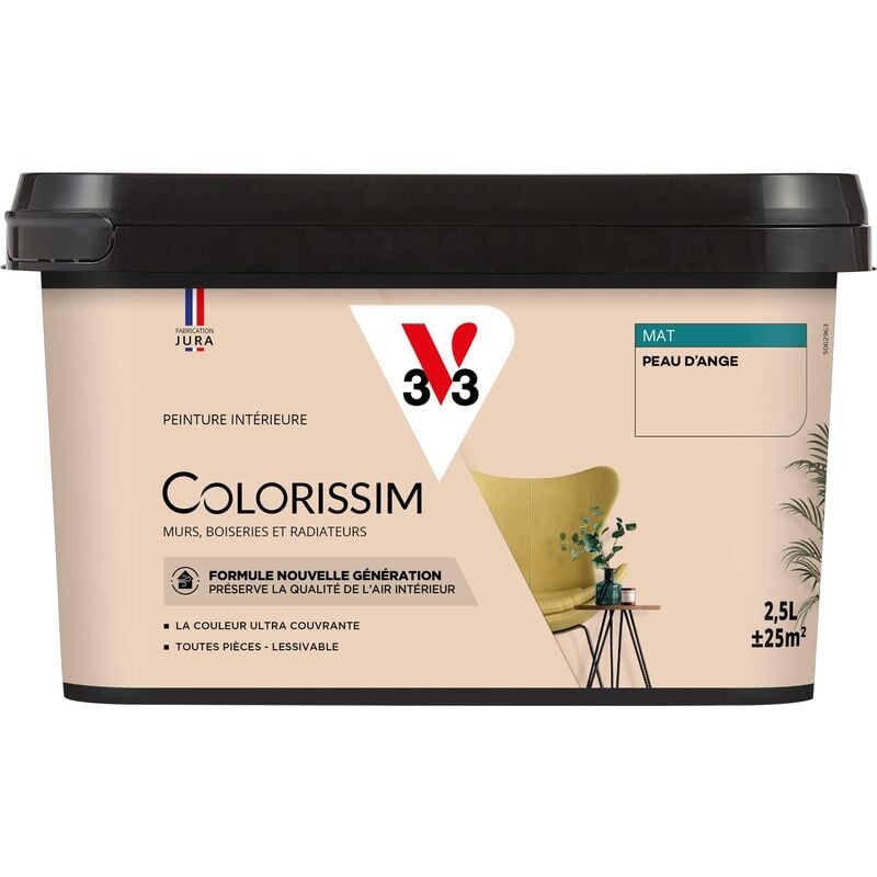 V33 - Peinture murale intérieure Colorissim® Peau d'ange Mat 2,5L