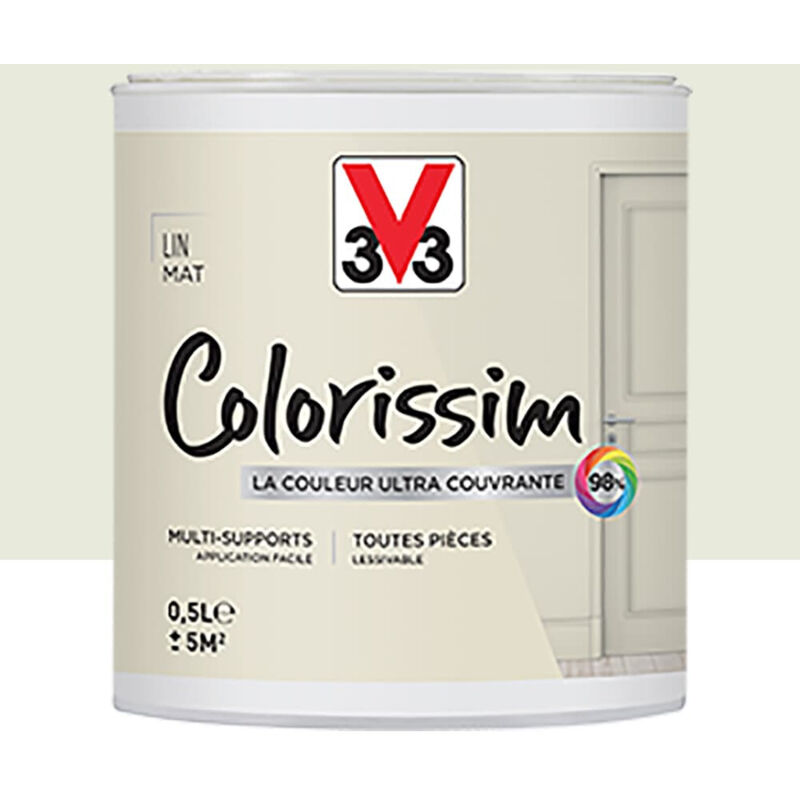 Peinture Multi-supports V33 Colorissim Mat Lin 0,5 l