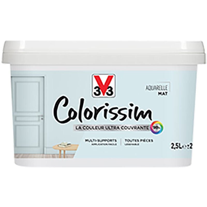 V33 - Peinture Multi-supports Colorissim Mat Aquarelle 2,5 l