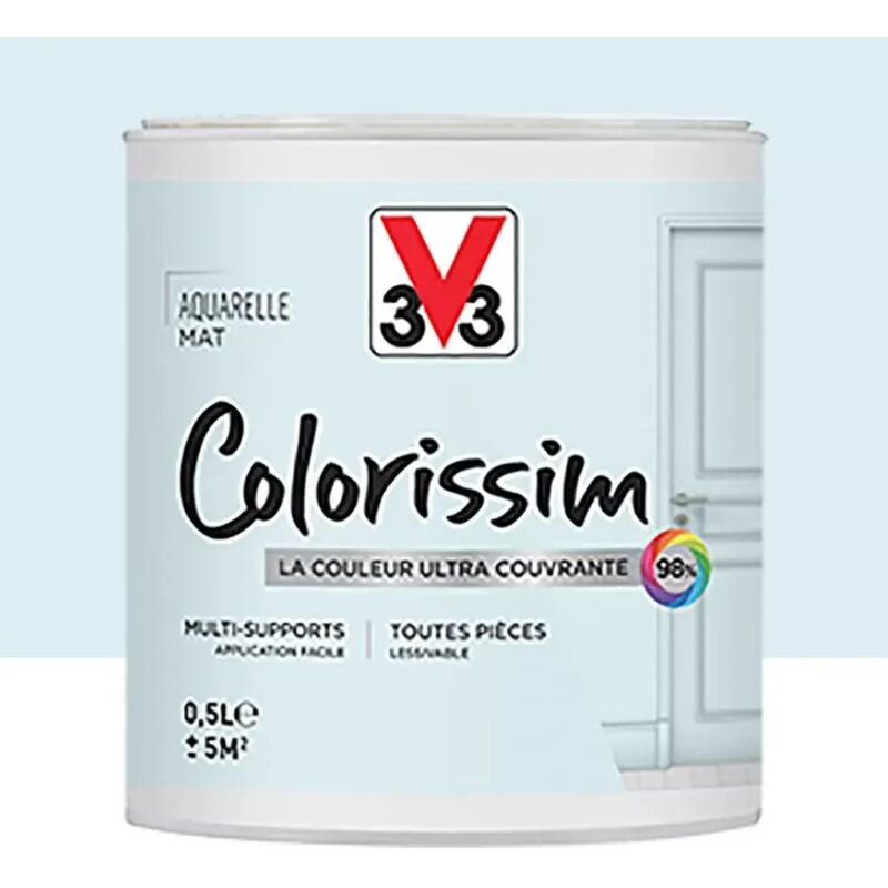 V33 - Peinture Multi-supports Colorissim Mat Aquarelle 0,5 l