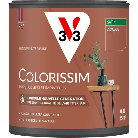 Peinture murale intérieure Colorissim® V33 Acajou Satin 0,5L