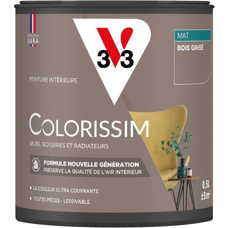Peinture murale intérieure Colorissim® V33 Bois grisé Mat 0,5L