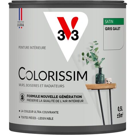 Peinture murale intérieure Colorissim® V33 Gris galet Satin 0,5L